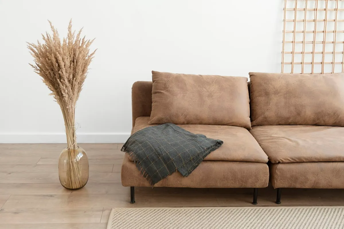 Calm modern Australian living room with refined neutral décor